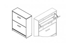 Тумба для обуви Непо SFB2K Дуб сонома/Дуб сонома - Фото_2