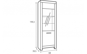 Вітрина Белен REG1W Сосна каньйон/Дуб корабельний - Фото_2
