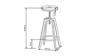 Стілець барний H-64 - Фото_2