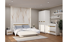 Спальня Б'янко Білий/Дуб апалачі - Фото_2