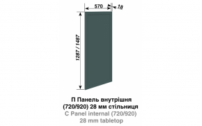 Кухонная секция Анна П панель внутренняя (h-920) к ст-це 28 мм - Фото