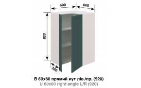 Кухонная секция Анна 60*60 угол прямой (h-920) - Фото
