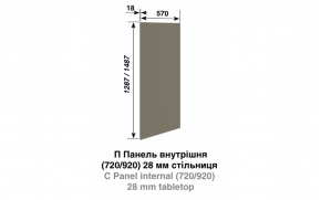 Кухонна секція Роуз П панель внутрішня (h-920) до ст-ці 28 мм - Фото