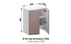Кухонная секция Зарина В 60 под вытяжку - Фото