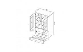 Сервант Рома 2 дв. - Фото_2