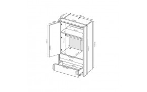 Шкаф Асти 2 дв. 2 ящ. (без зеркал) - Фото_2