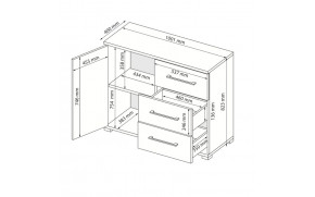 Комод Фемели 1 дв. 3 ящ. - Фото_2