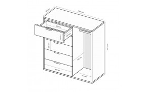 Комод Люция 5 ящ. - Фото_5