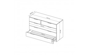 Комод Міла 4 шх. - Фото_7