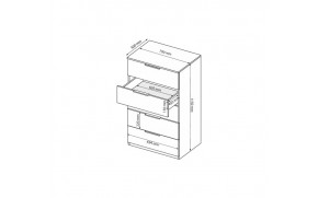 Комод Міла 5 шх. - Фото_7