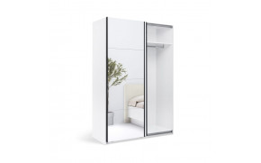 Шафа-купе Міла 1,5х2,1 м (Двері Глянець Білий/Дзеркало) - Фото_6