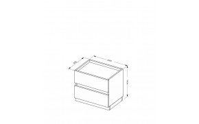 Прикроватная тумба Дуо 2 ящ. - Фото_4