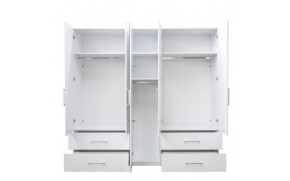 Шкаф 5 дв. 4 шх. Альба (Глянцевый Белый) - Фото_2