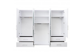 Шкаф 6 дв. 4 шх. Альба (Глянцевый Белый) - Фото_2