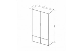 Шкаф Оливия 2 дв. 2 шх. Без зеркал - Фото_8