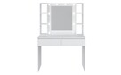 Стол с зеркалом и лампочками белый 1100/500/1600 - Фото_1