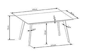 Комплект Cordoba стіл + 4 стільця - Фото_2