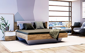 Ліжко з м'яким узголів'ям Асті - Фото