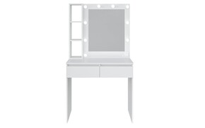 Стол с зеркалом и лампочками белый 900/500/1600 - Фото_4