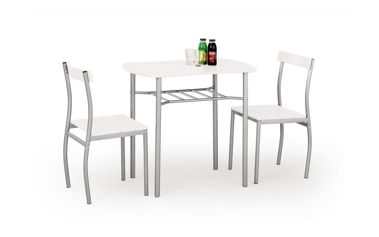 Комплект Lance white стол + 2 стула - Фото