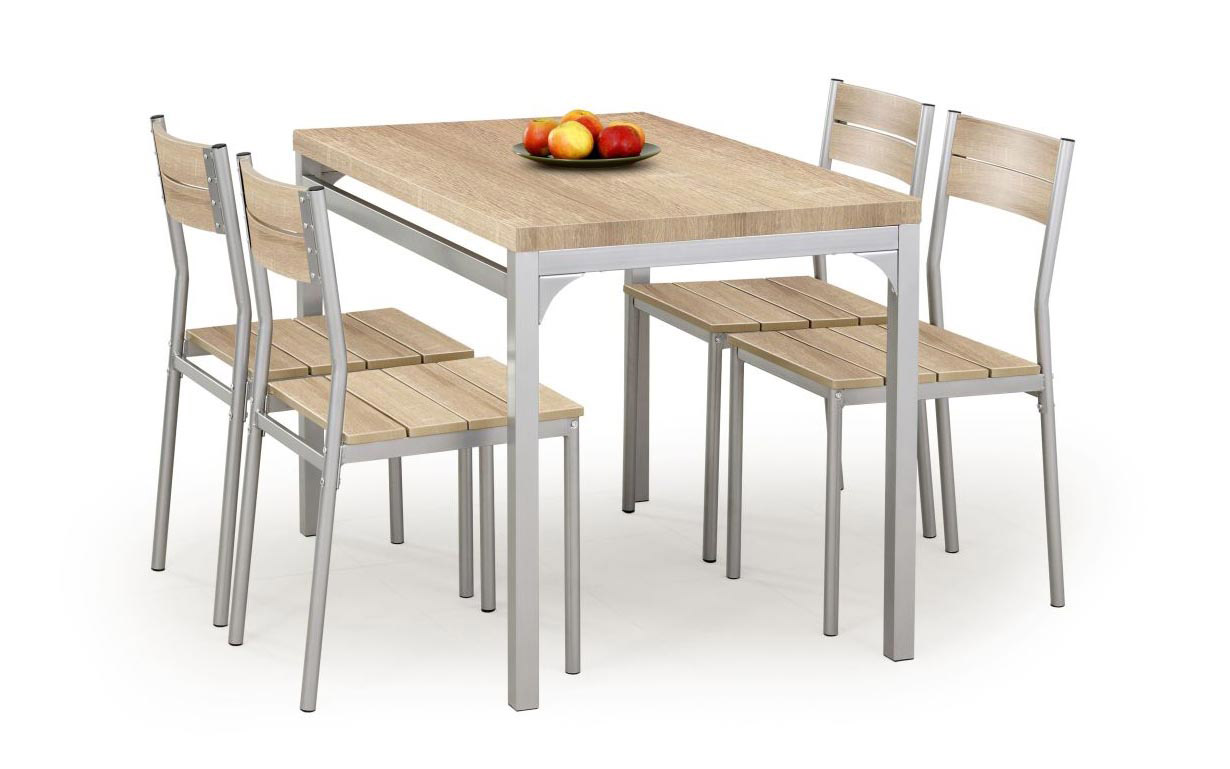 Комплект Malcolm dub sonoma стіл + 4 стільця - Фото